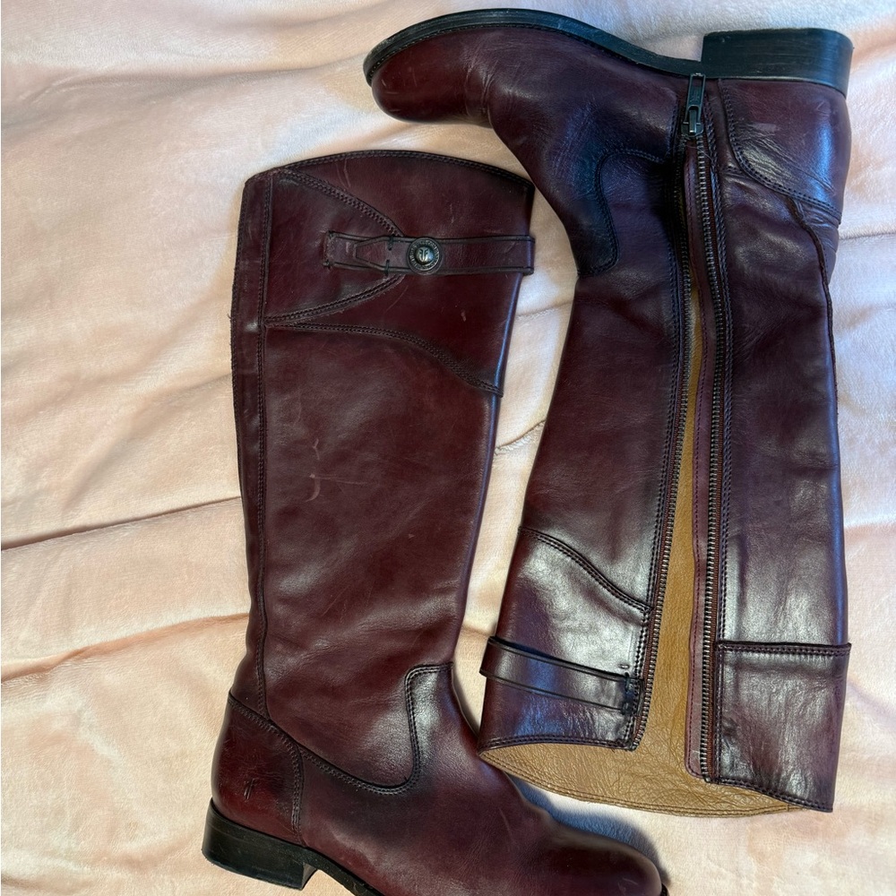 Frye cognac  Leather Riding Boots
